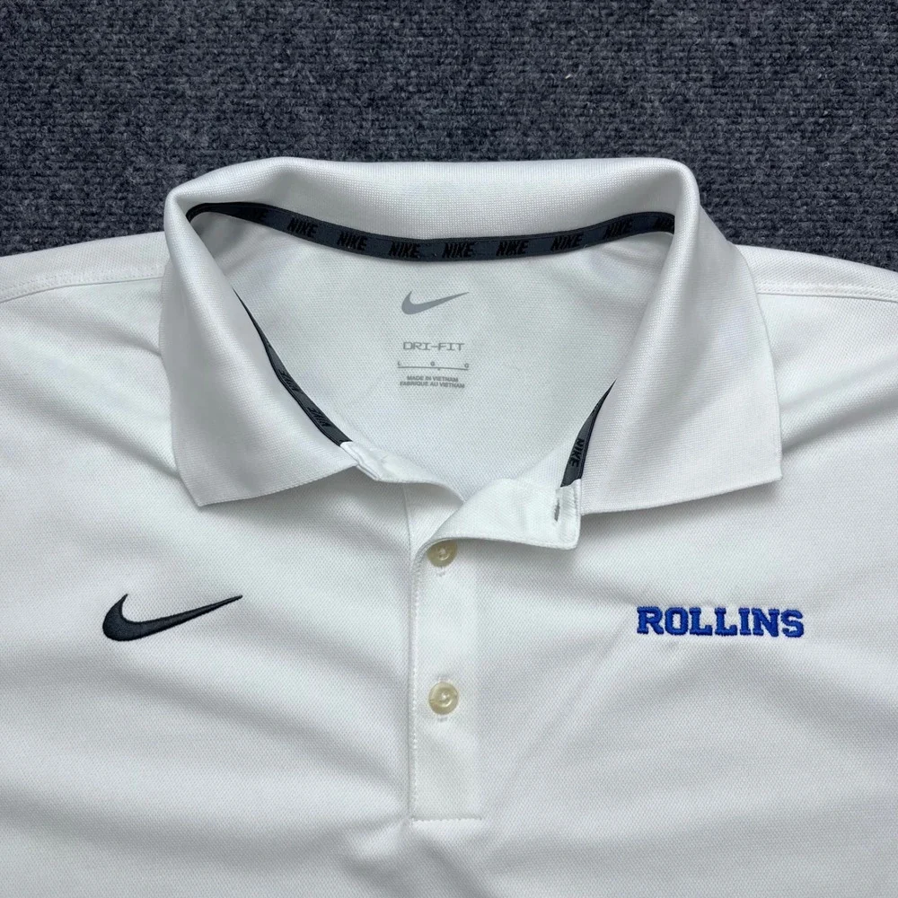 Nike Rollins Dri-FIT Golf Performance White Polo Shirt